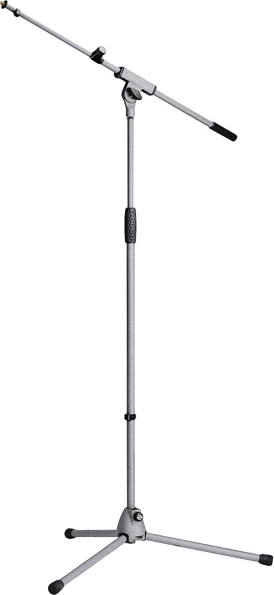 K&M 21080 microfoonstatief met telescopische arm grijs
