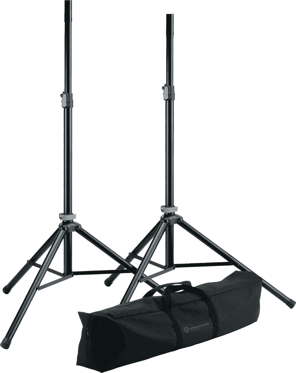 K&M 21449 set van 2 luidsprekerstatieven met draagtas