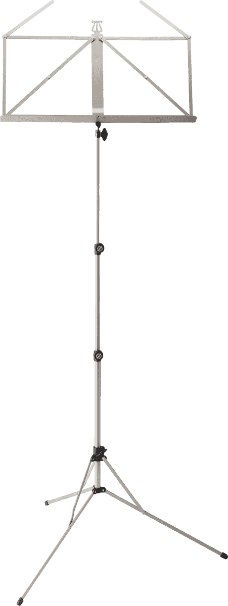 K&M 101 opvouwbare muziekstandaard nikkel
