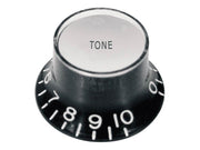 Boston KB-130-T bell knob SG model, black with chrome cap, metric fit, tone