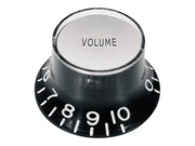 Boston KB-130-V bell knob SG model, black with chrome cap, metric fit, volume