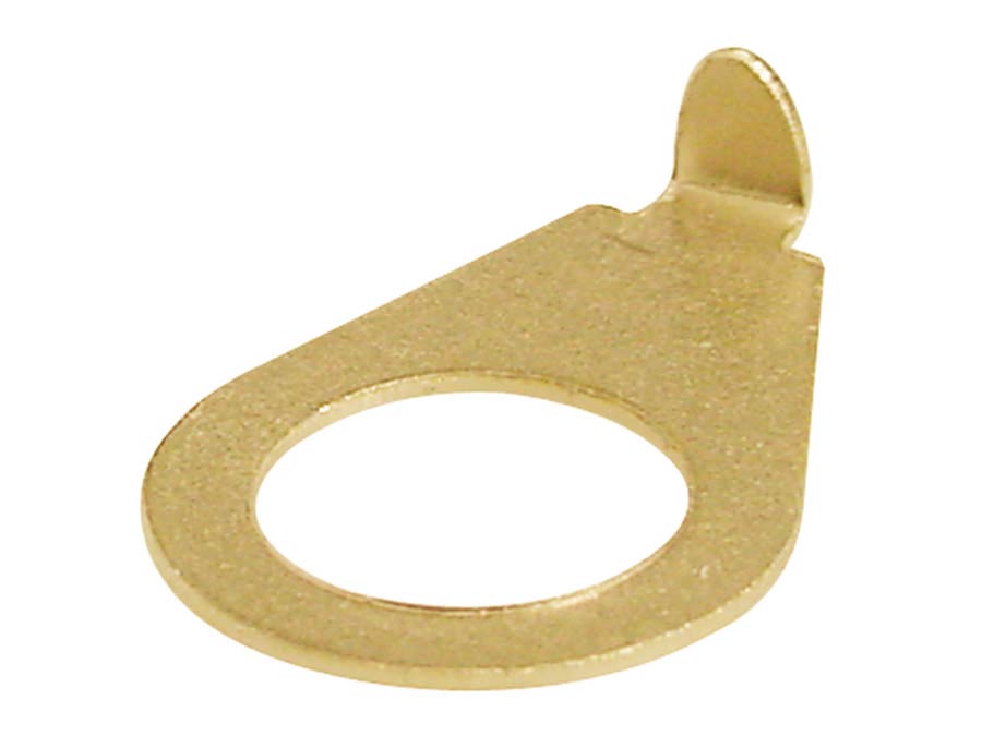 Boston DP-9095-G pointer washers, 6-pack, 90 degrees angled point, 9,5mm hole for inch pots, gold