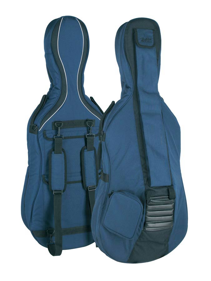 Boston CT-214 cellotas 1/4, donkerblauw-grijs, 23mm gevoerd, 2 riemen, diverse accessoire vakken
