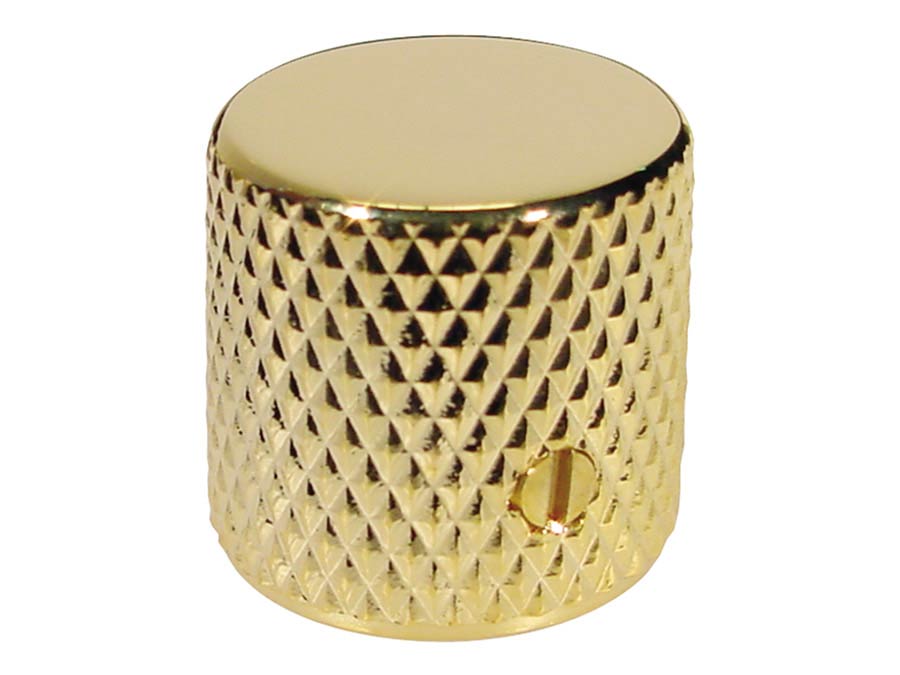 Boston KG-205 dome knob, metal, diam 19,0 x19,0mm, with set screw, shaft size 6,1mm, gold