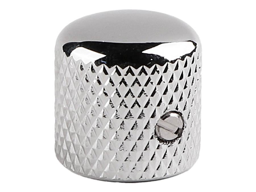 Boston KCH-210 dome knob, metal, diam 19,0 x19,0mm, with set screw, shaft size 6,1mm, chrome