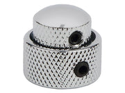 Boston KCH-270 double dome knob, metal, 14x11 + 19x10mm, with set screws allen type, shaft size 3,0 + 6,0, chrome