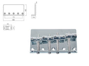 Boston BB-104-C brug-staartstuk, Jocker/ Puncher bass, pitch 19mm, chroom