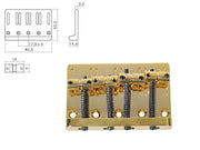 Boston BB-204-G brug-staartstuk, Jocker/ Puncher bass, pitch 20mm, goud