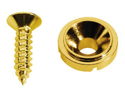Boston SH-3-G snaargeleider, knoop model, goud, inclusief schroef, diameter 10mm, hoogte 5mm
