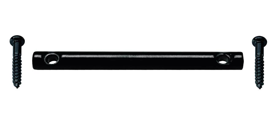 Boston SH-13-B snaargeleider, staaf model, zwart, voor 6-snarige, inclusief schroeven