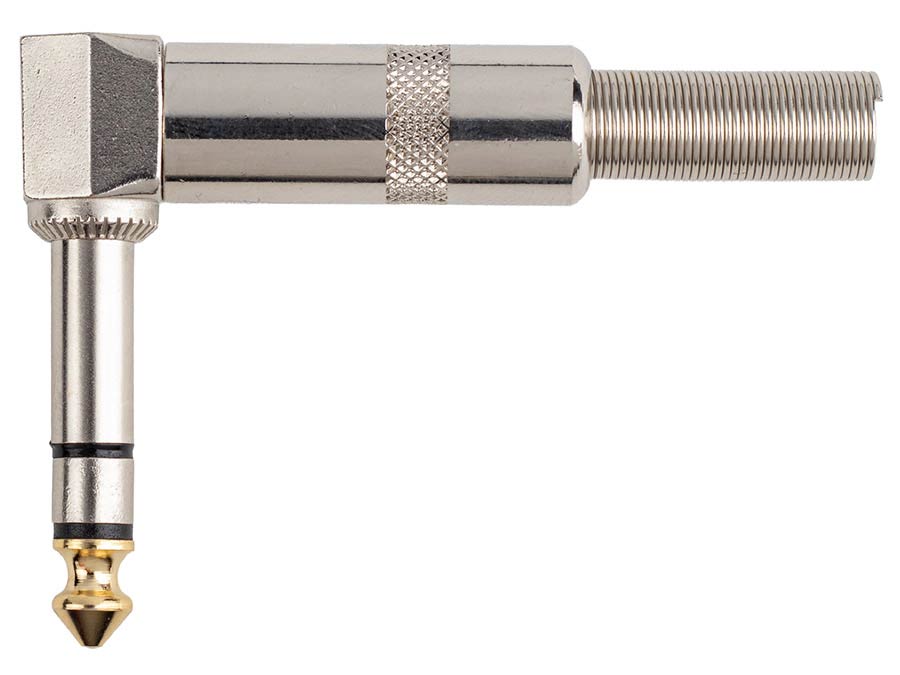 Boston S-240-S jack plug, 6,3mm, 3-polig, nikkel, haaks, 7mm