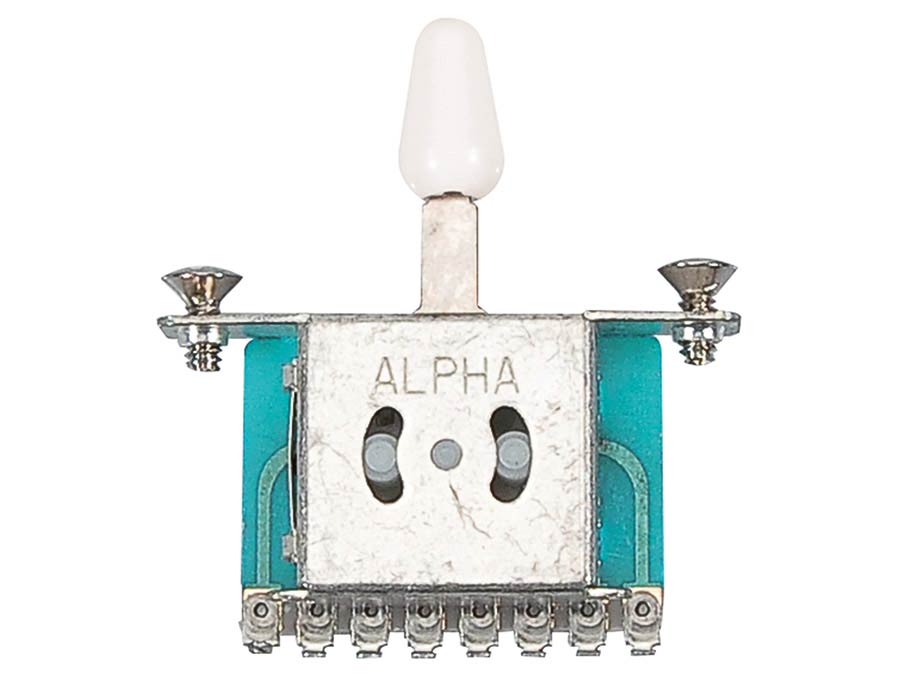 Boston SW-145-W 5-standenschakelaar open model met witte knop