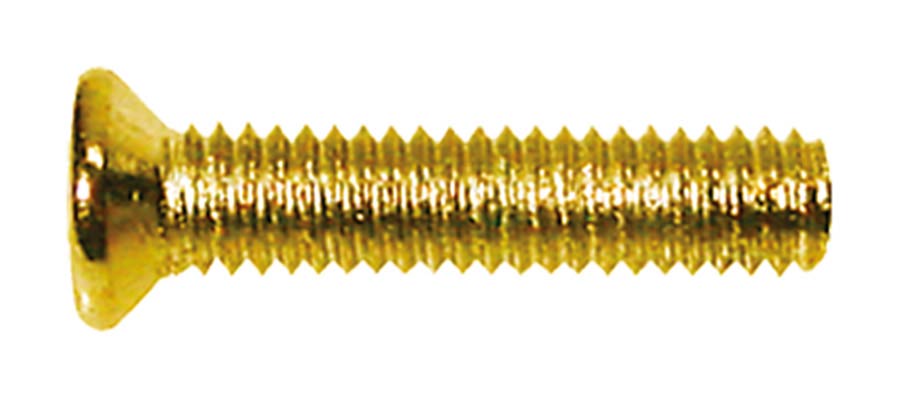 Boston PS-01-GD pickup bolt, 2,6x12mm, 12pcs, flat countersunk, gold