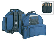 Boston DBL-14-SBP deluxe snare drum gig bag with stick, bag black-blue, 15 mm. padded hardfoam, 14" x 6,5"