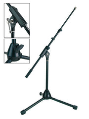 Boston MS-1325-BK microfoonstatief, met uitschuifbare hengel zwart, max hoogte 50cm