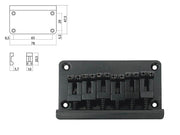 Boston B-1560-B brug-staartstuk, Stallion, pitch 10,0mm, zwart