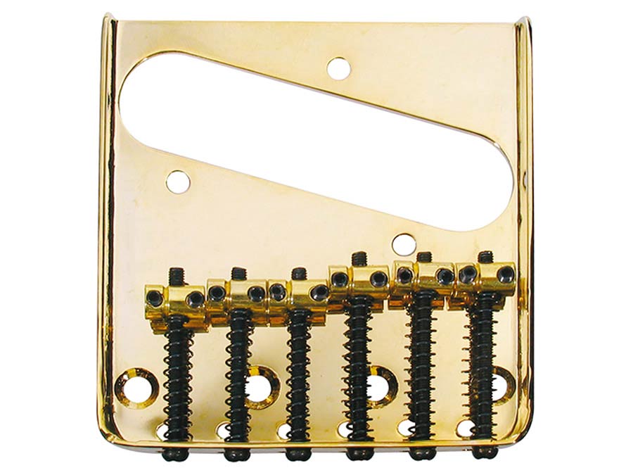 Boston T-40-G Teaser tray-style brug-staartstuk met 6 gegroefde zadels goud