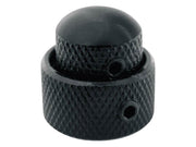 Boston KB-280 double dome knob, metal, 15x14 + 19x12mm, with set screws allen type, shaft size 6,0 + 8,0, black