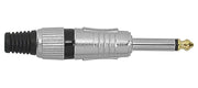 Boston S-1C jack plug, 6,3mm, 2-polig, nikkel