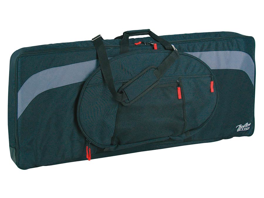 Boston KBT-980-BG gigbag voor keyboard, 25 mm. gevoerd, 980 x 400 x 170 mm., zwart en grijs