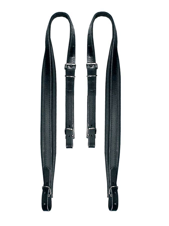 Boston 60-L-CS accordeon riemen, 80-96 bassen, 92-97 x 6,0cm, split leder, skai voering, zwart