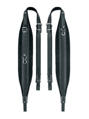 Boston 80-L-CV accordeon riemen, 96-120 bassen, 99-104 x 8,0cm, split leder, velours voering, zwart