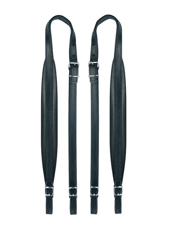 Boston 45-X-LS accordeon riemen, 120 bassen, 102-107 x 4,5cm, nerf leder, skai voering, zwart