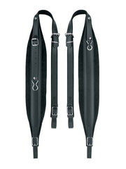 Boston 80-L-LV accordeon riemen, 96-120 bassen, 99-104 x 8,0cm, nerf leder, velours voering, zwart