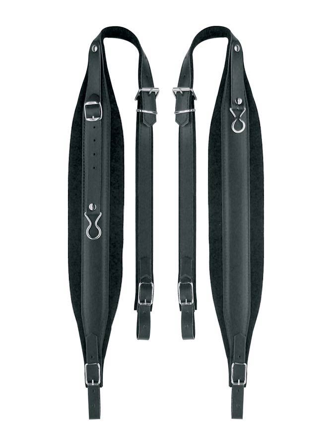 Boston 80-L-LV accordeon riemen, 96-120 bassen, 99-104 x 8,0cm, nerf leder, velours voering, zwart