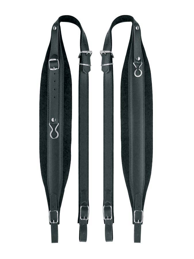 Boston 100-X-LV accordeon riemen, 120 + bassen, 109-114 x 10,0cm, rugriem, nerf leder, velours voering, zwart