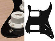 Boston ST-132-B slagplaat, Stallion, 1 ply, black, HH, 2 pot holes, 3-5 switch