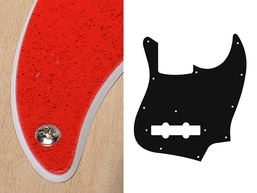 Boston JB-210-SRD slagplaat, Jocker bass, 2 ply, sparkling red, standaard