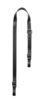 Boston 22-L-L accordeon riem, 99-104, x 2,2 cm, enkele riem, split leder, geen voering, zwart