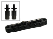 Boston B-205-B brug voor e-gitaar, roller bridge model, zwart, met studs
