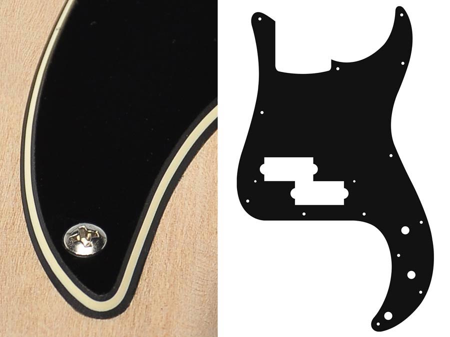 Boston PB-315-BC slagplaat, Puncher bass, 3 ply, black and cream, standaard