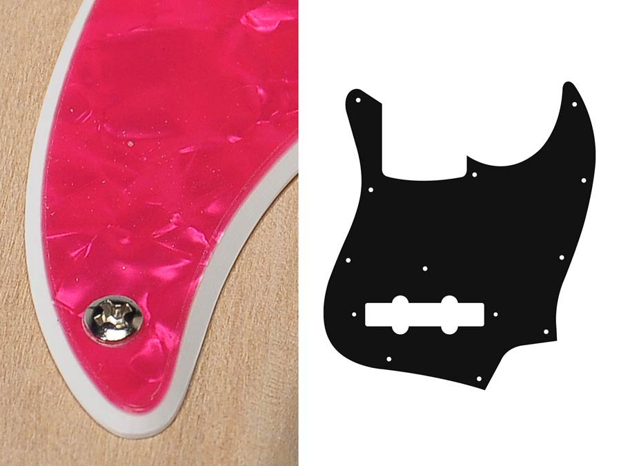 Boston JB-210-PP slagplaat, Jocker bass, 2 ply, pearl pink, standaard