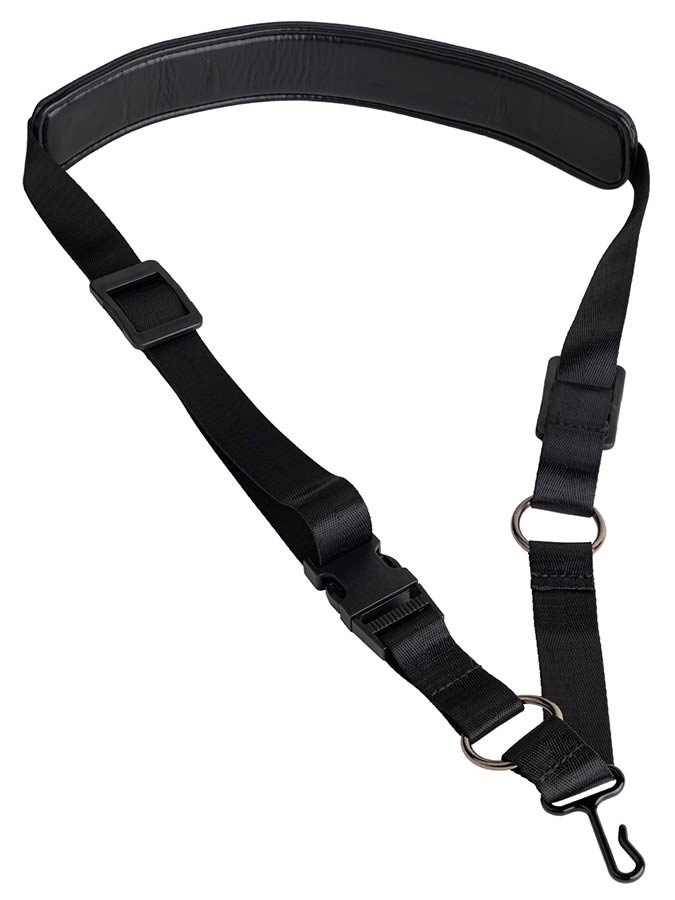 Boston SR-5-V riem voor saxofoon, nylon, zwart, breedte: 25 mm