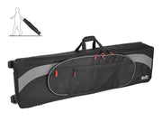 Boston SPT-135-BG gigbag voor stage piano, 25 mm. gevoerd, 1350 x 310 x 145 mm., zwart en grijs, met wielen