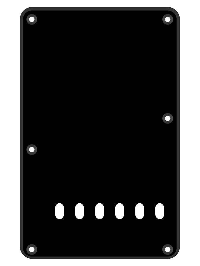 Boston BP-113-BM rugplaat, string spacing 11,2mm, zwart mat, 1 ply, standaard Stallion, 86x138mm