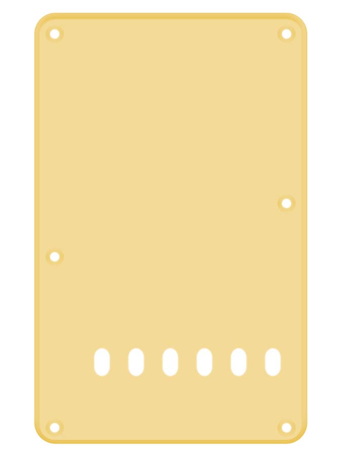 Boston BP-113-C rugplaat, string spacing 11,2mm, cream, 1 ply, standaard Stallion, 86x138mm