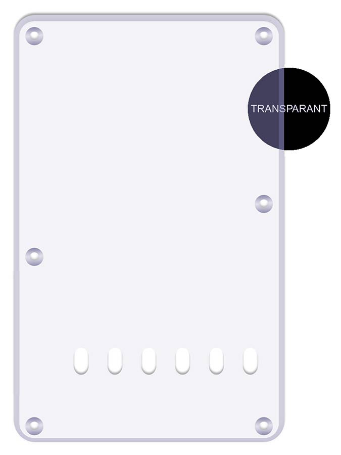 Boston BP-113-TR rugplaat, string spacing 11,2mm, transparent, 1 ply, standaard Stallion, 86x138mm
