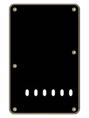 Boston BP-313-BC rugplaat, string spacing 11,2mm, zwart & cream, 3 ply, standaard Stallion, 86x138mm
