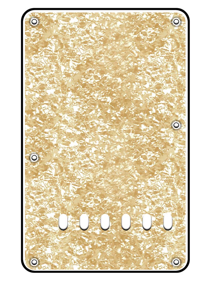 Boston BP-313-PC rugplaat, string spacing 11,2mm, parel cream, 3 ply, standaard Stallion, 86x138mm