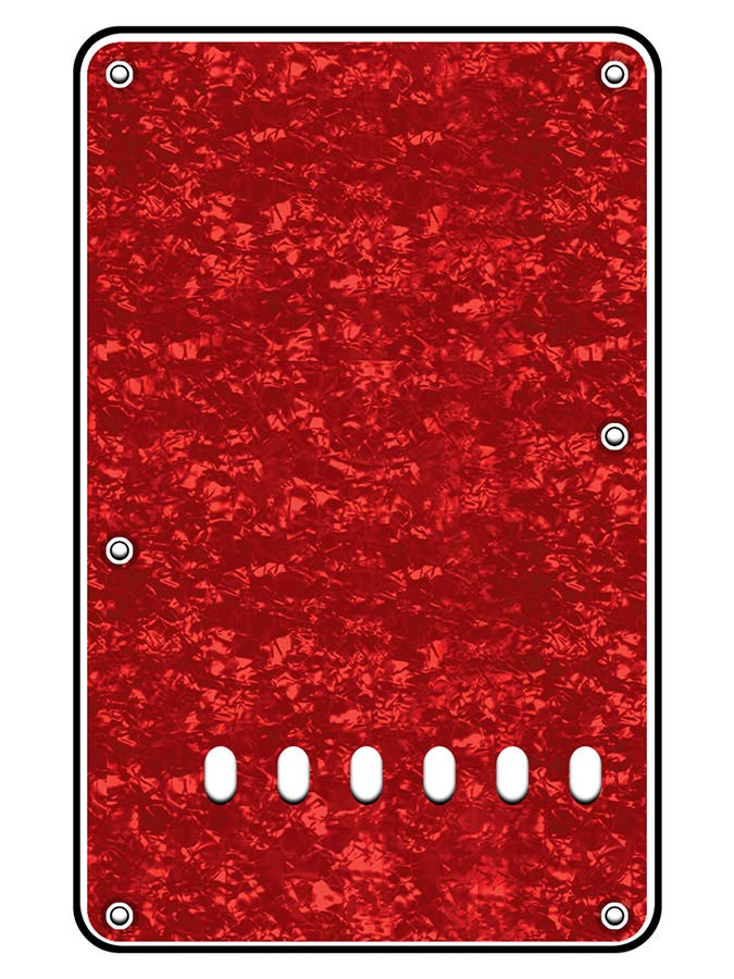 Boston BP-313-PR rugplaat, string spacing 11,2mm, parel rood, 3 ply, standaard Stallion, 86x138mm