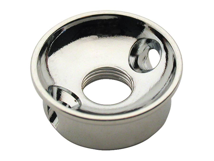 Boston JP-8-C TE-model input cup, with angled screwholes, M9 thread, metal, chrome