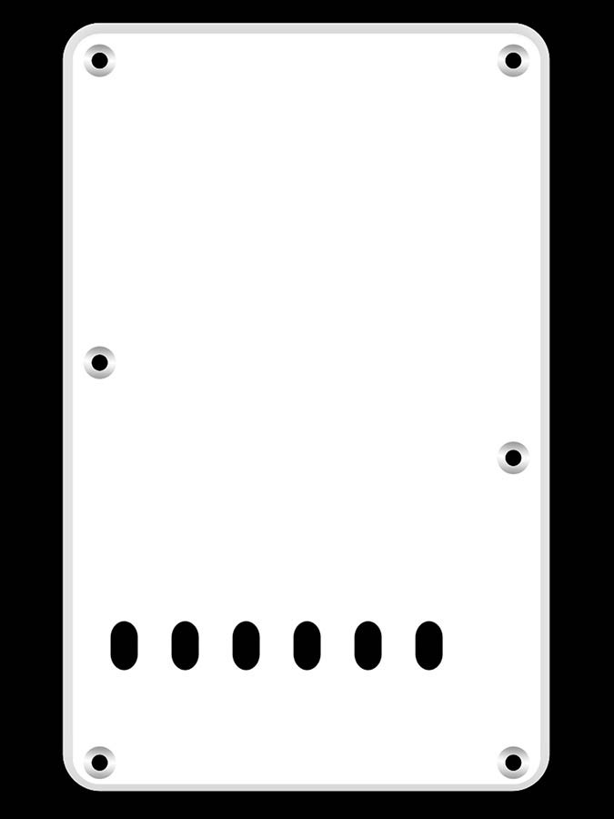 Boston BPL113-W rugplaat, string spacing 11,2mm, wit, 1 ply, standaard Stallion, 86x138mm, linkshandig