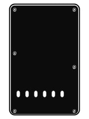 Boston BPL313-B rugplaat, string spacing 11,2mm, zwart, 3 ply, standaard Stallion, 86x138mm, linkshandig