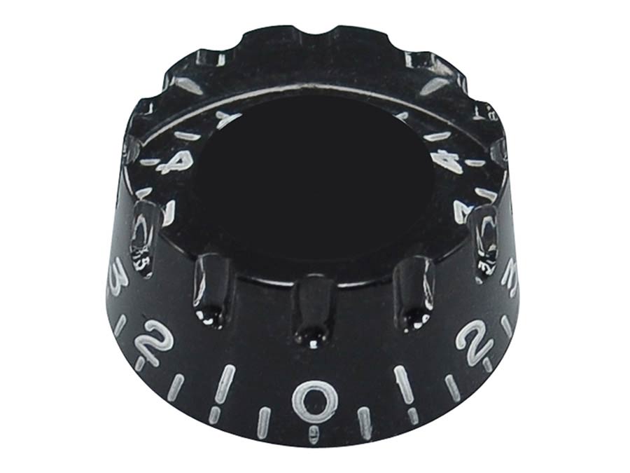 Boston KB-112 speed knob (notched edge), transparent black