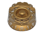 Boston KG-116 speed knob (notched edge), for inch type pot shaft, transparent gold