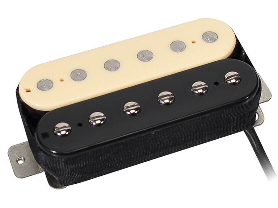 Boston PHB-90-BZE humbucker pickup, Alnico 5 bar, 4 conductors, waxed formvar wire, 15.0K bridge, zebra